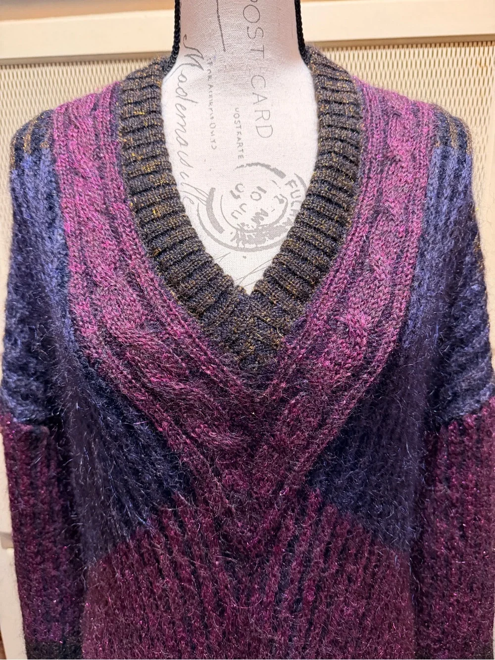 VTG Escada Mohair New Wool Twinset Cardigan Pullover Sweater Set